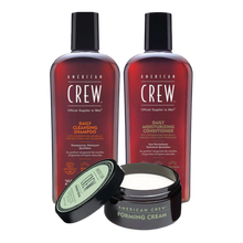 Load image into Gallery viewer, American Crew Forming Cream Hair & Styling Bundle