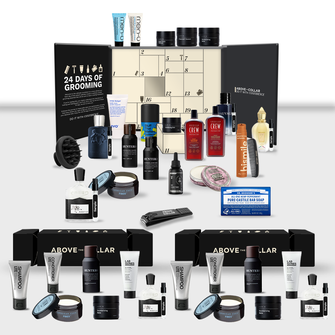 Above The Collar Men's Grooming Advent Calendar & Christmas Cracker Bu