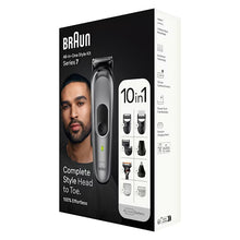 Load image into Gallery viewer, Braun Series 7 10-in-1 All-in-One Waterproof Style Grooming Kit with Charging Stand MGK7420