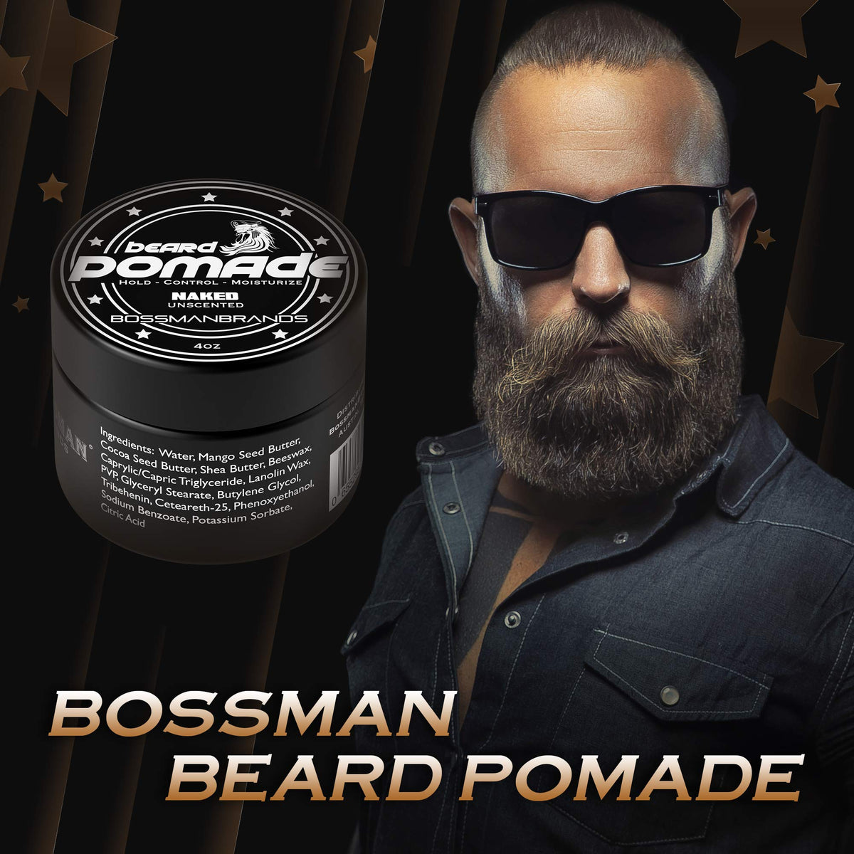Bossman Naked Beard Pomade 113g – Above The Collar