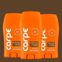 Load image into Gallery viewer, Carpe Antiperspirant Underarm Stick 50ml Trio Bundle
