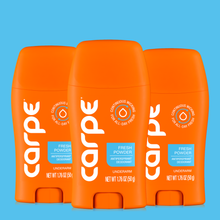 Load image into Gallery viewer, Carpe Antiperspirant Underarm Stick 50ml Trio Bundle
