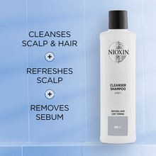 Load image into Gallery viewer, Nioxin System 1 Cleanser Shampoo and Scalp Therapy Revitalising Conditioner 1000ml Bundle