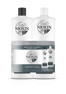 Nioxin System 2 Cleanser Shampoo and Scalp Therapy Revitalising Conditioner 1000ml Bundle