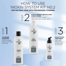 Load image into Gallery viewer, Nioxin System 2 Cleanser Shampoo and Scalp Therapy Revitalising Conditioner 1000ml Bundle