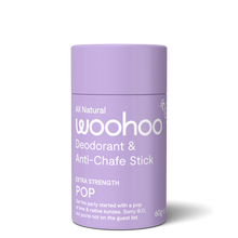 Load image into Gallery viewer, WOOHOO Deodorant &amp; Anti-Chafe Stick Pop (Extra Strength) 60g