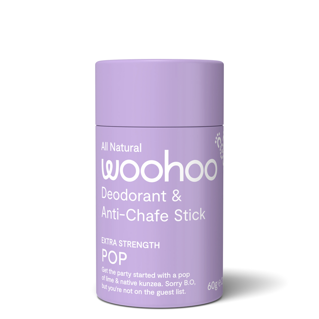 WOOHOO Deodorant & Anti-Chafe Stick Pop (Extra Strength) 60g