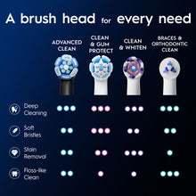 Load image into Gallery viewer, iO Advanced Clean Black Replacement Brush Heads, 8 Pack