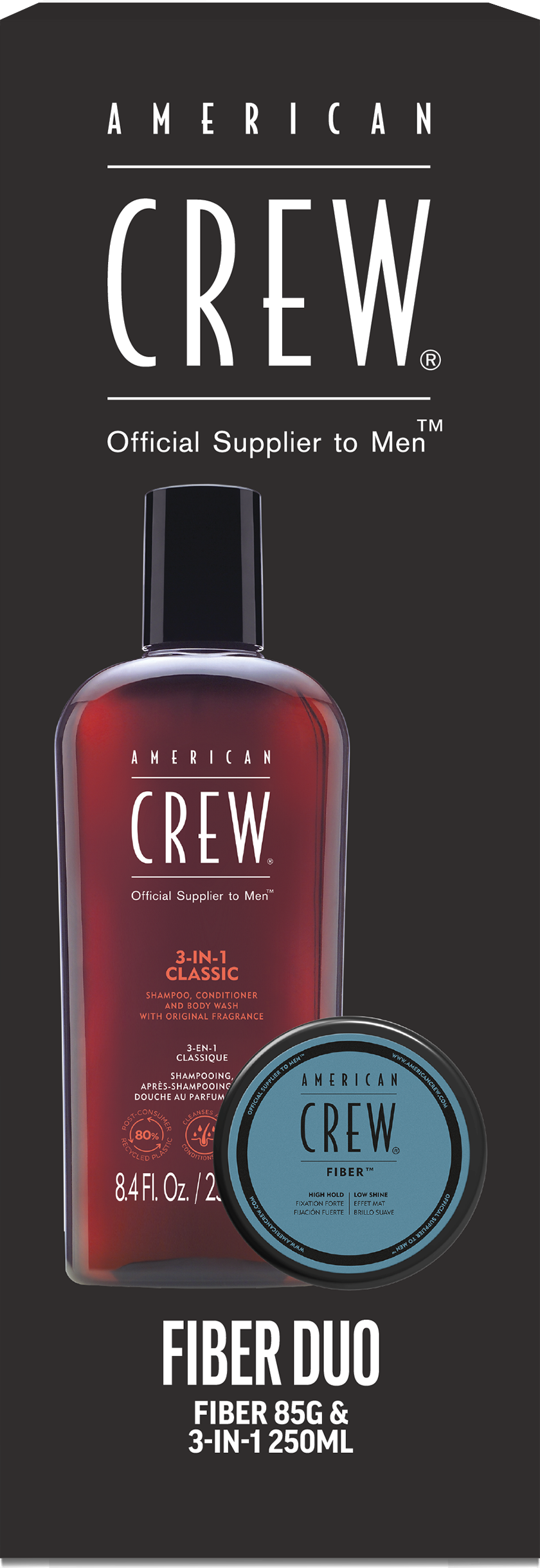 American Crew Fiber 3 In 1 Gift Set Duo Pack