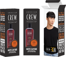 Load image into Gallery viewer, American Crew Matte Clay 3 In 1 Gift Set Duo Pack