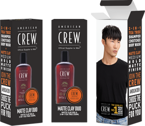 American Crew Matte Clay 3 In 1 Gift Set Duo Pack