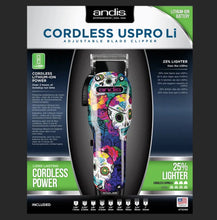 Load image into Gallery viewer, ANDIS Cordless US Pro Li Clipper - Sugar Skull Design
