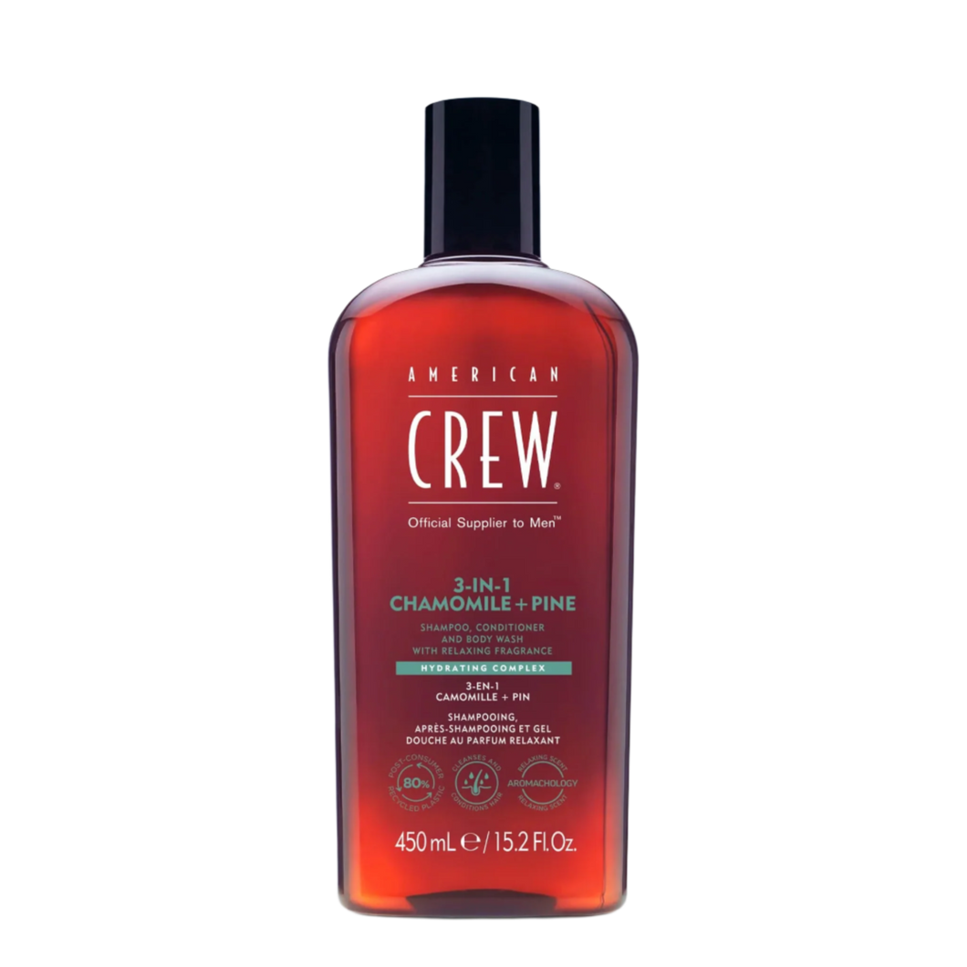American Crew 3-in-1 Relaxing Chamomile + Pine 450ml