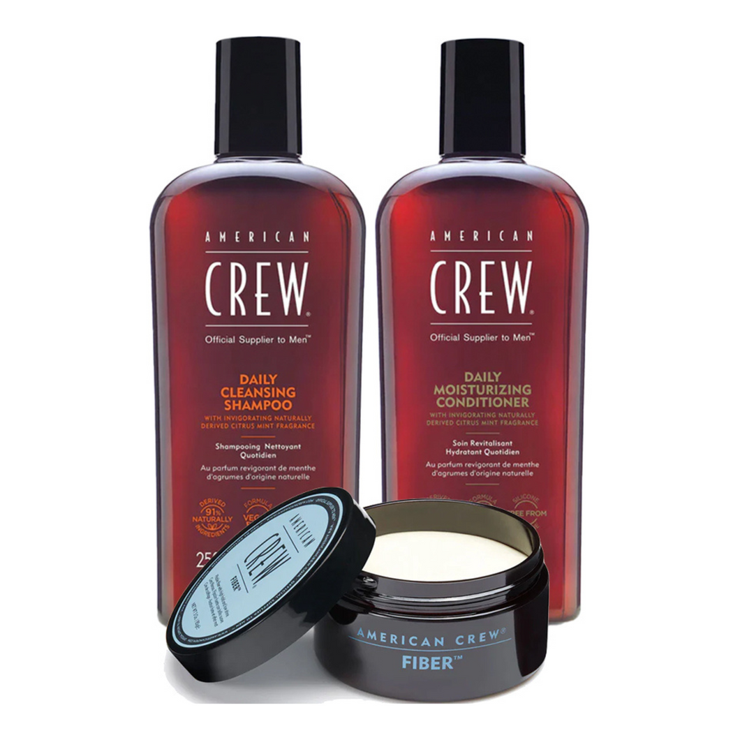 American Crew Fiber Hair & Styling Bundle