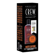 Load image into Gallery viewer, American Crew Matte Clay &amp; Daily Shampoo With Bonus Socks Pack
