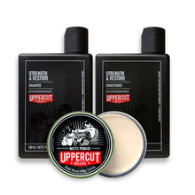 Load image into Gallery viewer, Uppercut Deluxe Matte Pomade Hair &amp; Styling Bundle