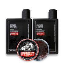 Load image into Gallery viewer, Uppercut Deluxe Pomade Hair &amp; Styling Bundle