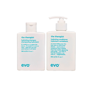 Evo The Therapist Hydrating Shampoo and Conditioner 300ml Bundle