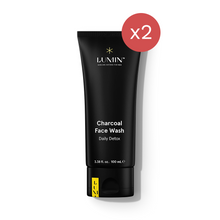Load image into Gallery viewer, Lumin Charcoal Face Wash Duo Bundle