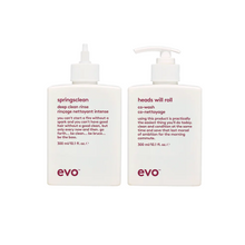 Load image into Gallery viewer, Evo Heads Will Roll Co-Wash and Deep Clean Rinse 300ml Bundle