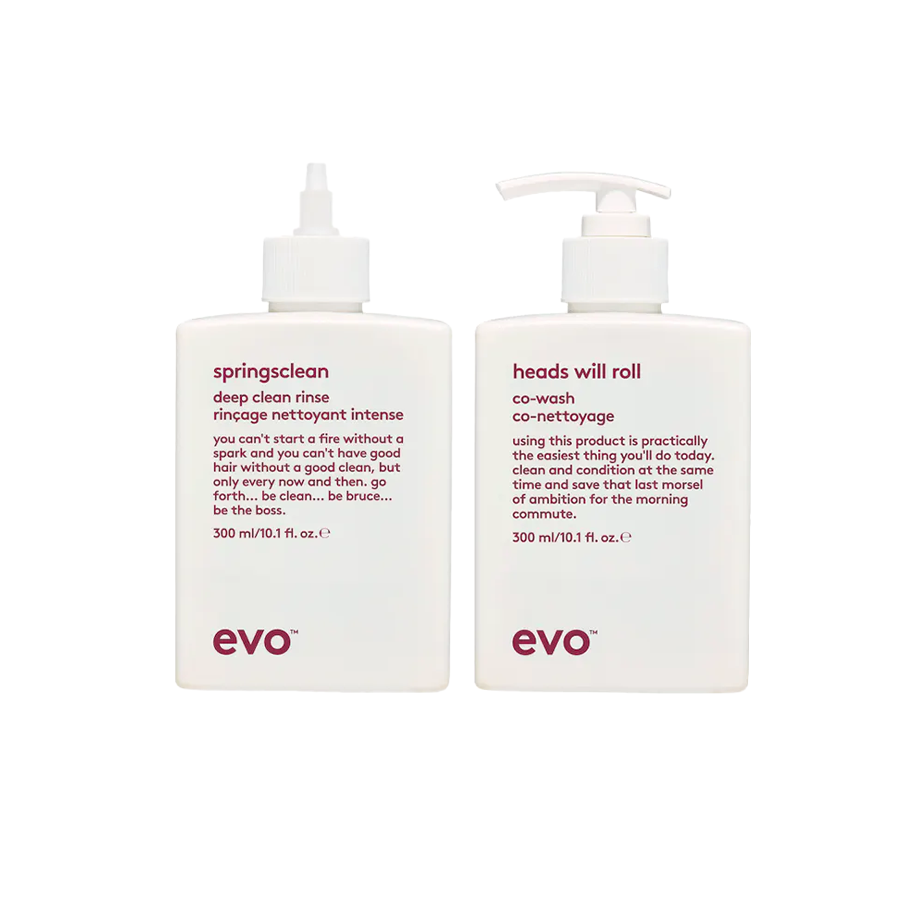 Evo Heads Will Roll Co-Wash and Deep Clean Rinse 300ml Bundle