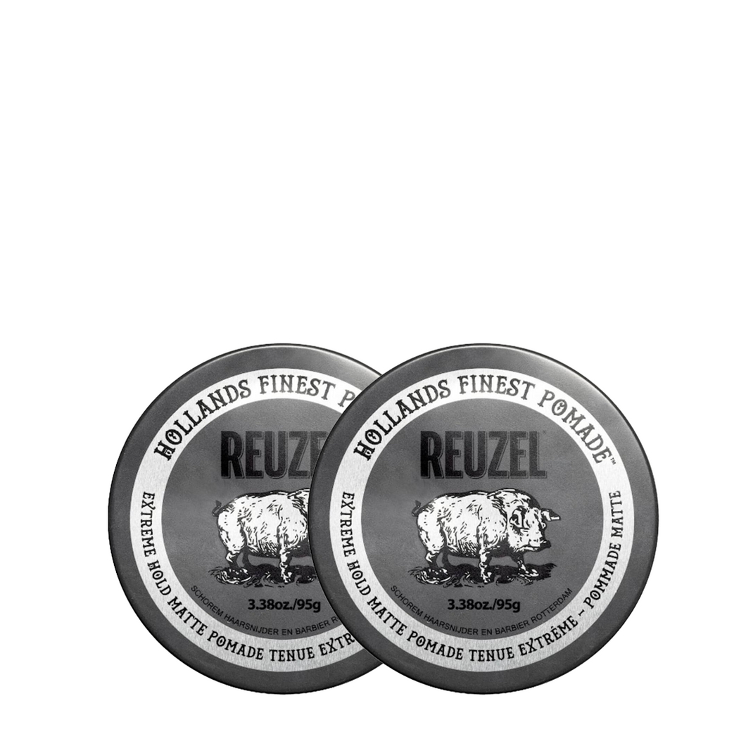 Reuzel Extreme Hold Matte Pomade 95g Duo Bundle