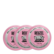 Load image into Gallery viewer, Reuzel Pink Pomade 95g Trio Bundle
