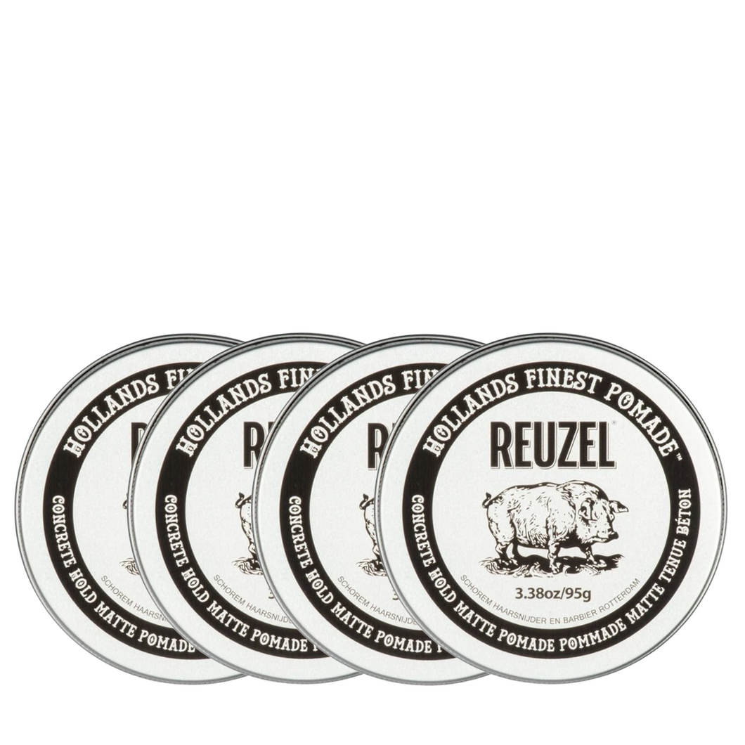 Reuzel Concrete Hold Matte Pomade 95g Quad Bundle