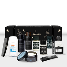 Load image into Gallery viewer, Above The Collar Men&#39;s Grooming Advent Calendar &amp; Christmas Cracker Bundle