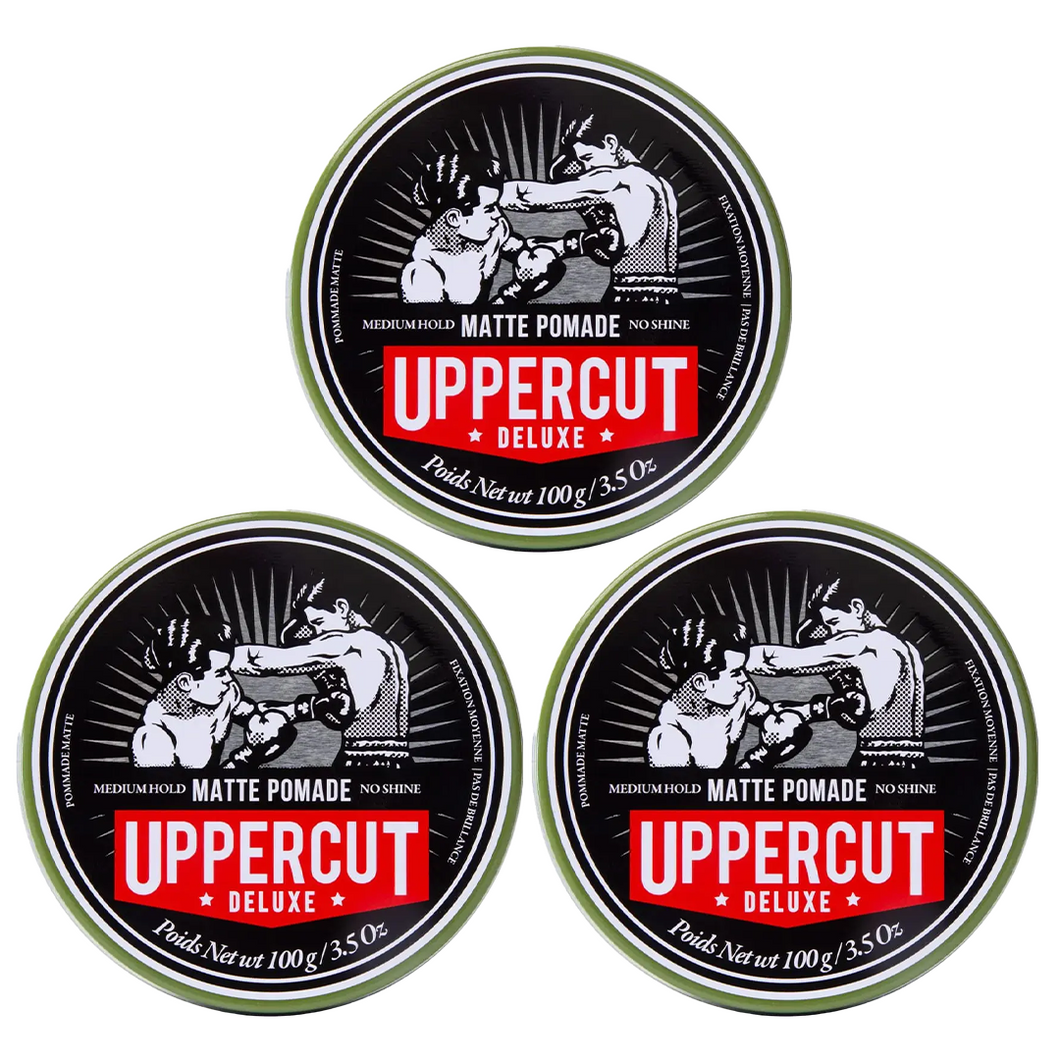 Uppercut Deluxe Matte Pomade 100g Trio Bundle