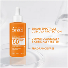 Load image into Gallery viewer, Avène Sunsitive Sunscreen Serum SPF50+ 30ml
