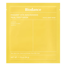 Load image into Gallery viewer, Biodance Radiant Vita Niacinamide Real Deep Mask 1Box - 4 Pieces