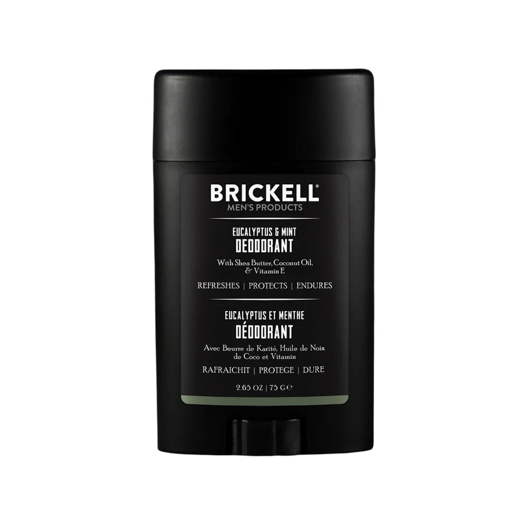 Brickell Natural Deodorant For Men - Eucalyptus & Mint