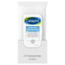 Load image into Gallery viewer, Cetaphil Gentle Skin Wipes / Cleansing Cloths 25pk