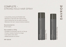 Load image into Gallery viewer, Davroe Complete Aerosol Strong Hold Hairspray 300g