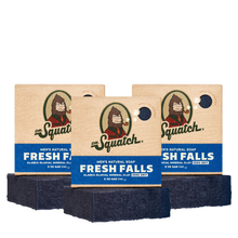 Load image into Gallery viewer, Dr Squatch Fresh Falls Natural Bar Soap for Men 141g Trio Bundle