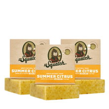 Load image into Gallery viewer, Dr Squatch Summer Citrus Natural Bar Soap For Men 141g Trio Bundle