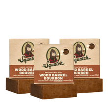 Load image into Gallery viewer, Dr Squatch Wood Barrel Bourbon Natural Bar Soap for Men 141g Trio Bundle