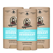 Load image into Gallery viewer, Dr Squatch Coconut Castaway Natural Deodorant for Men 75g Trio Bundle