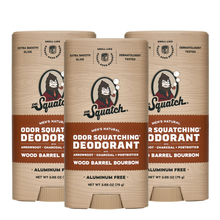 Load image into Gallery viewer, Dr Squatch Wood Barrel Bourbon Natural Deodorant for Men 75g Trio Bundle