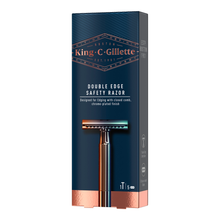 Load image into Gallery viewer, King C. Gillette Double Edge Razor + 5 Razor Blades