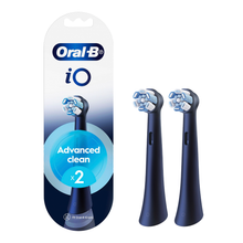 Load image into Gallery viewer, iO Advanced Clean Black Electric Toothbrush Replacement Heads, 2pk