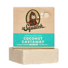 Load image into Gallery viewer, Dr Squatch Coconut Castaway Natural Bar Soap for Men 141g