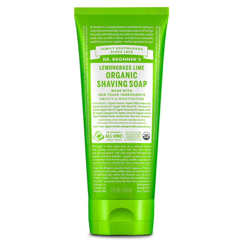 Dr. Bronner's Organic Shaving Soap Lemongrass Lime 207ml