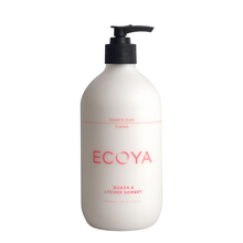 Load image into Gallery viewer, ECOYA Hand &amp; Body Lotion 450ml - Guava &amp; Lychee Sorbet