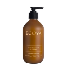 Load image into Gallery viewer, ECOYA Hand &amp; Body Lotion 450ml - Sandalwood &amp; Amber