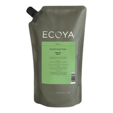 Load image into Gallery viewer, ECOYA Hand &amp; Body Wash Refill 1000ml - French Pear