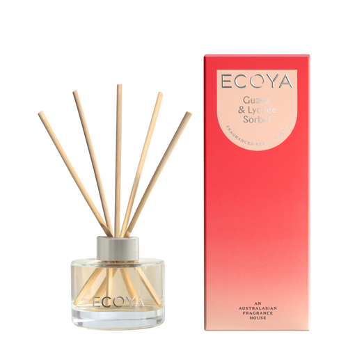 ECOYA Mini Reed Diffuser 50g - Guava & Lychee Sorbet
