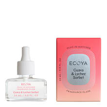 Load image into Gallery viewer, ECOYA Plug-In Diffuser Fragrance Flask 24ml - Guava &amp; Lychee Sorbet