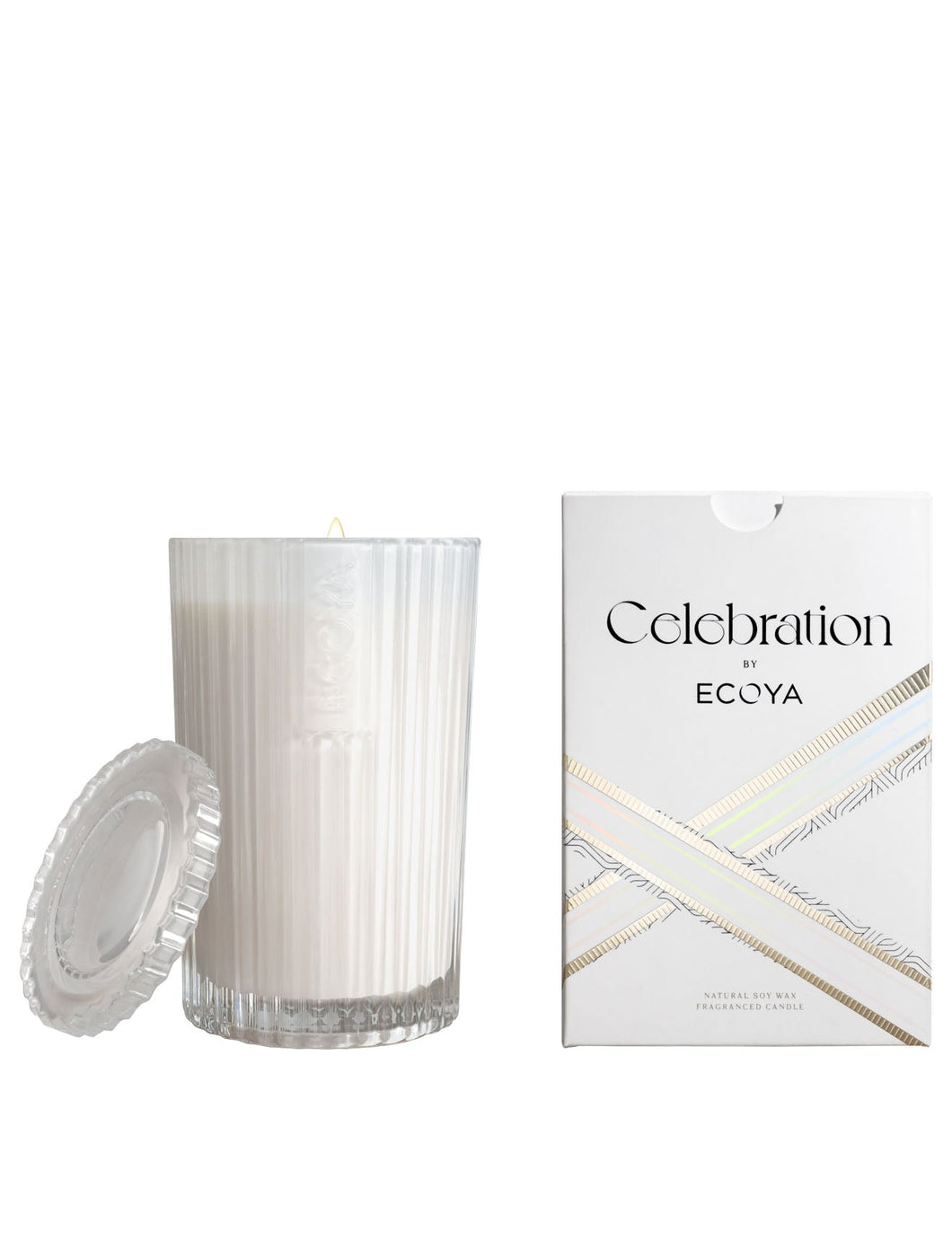 ECOYA Celebration Candle 345g - White Musk & Warm Vanilla